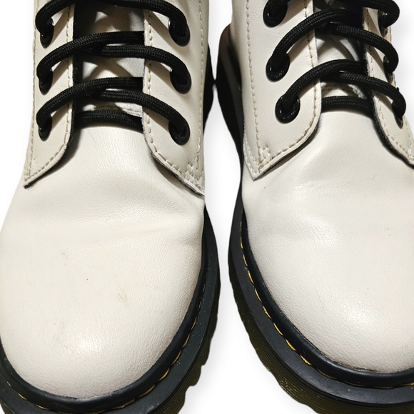 Dr. Martens Luana White Leather Ankle Boots - Picture 14 of 15